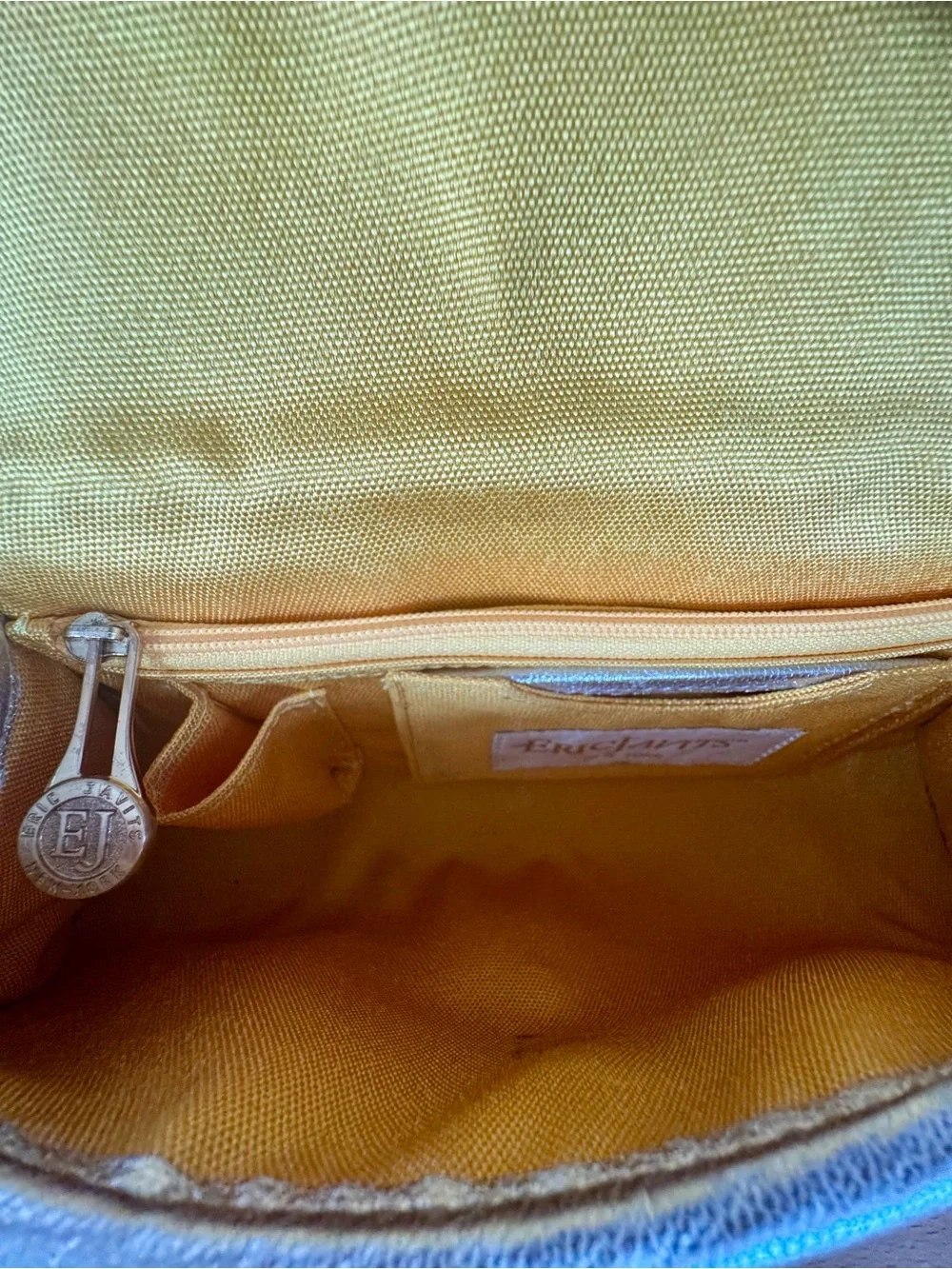 Eric Javits Elegant Metallic Gold Evening Clutch